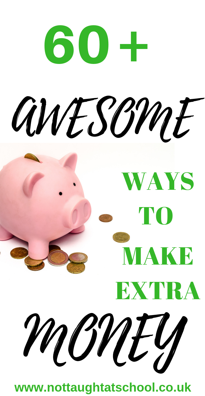 In this article I share over 60 AWESOME ways to make some extra money online and from home.