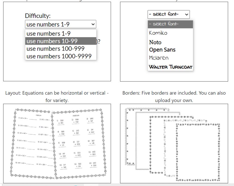 What Is Included In Kids Math Printables