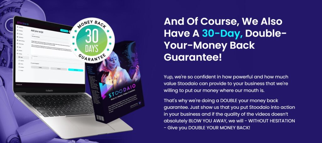 Stoodaio Money Back Guarantee