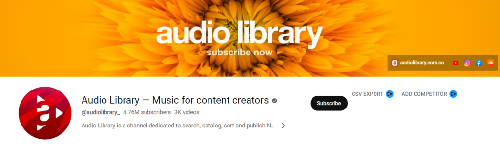 Audio Library by YouTube