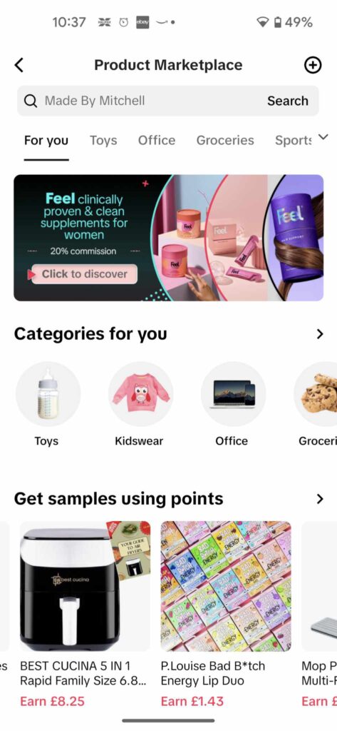 TikTok Shop Creator Marketplace.