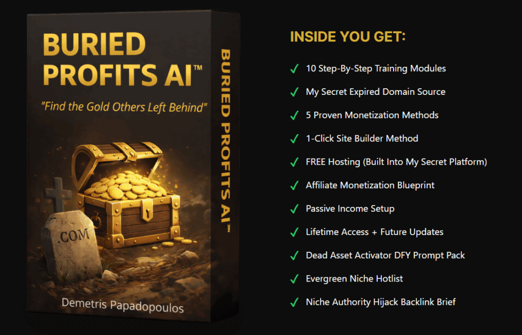 Buried Profits AI Review, Whats Included